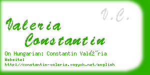 valeria constantin business card